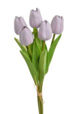 Svazek pěnových tulipánů s listy dl. 32cm - 5ks