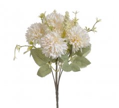 Kytice umělých chryzantém s doplňky, květ  Ø 5cm, dl. 26cm