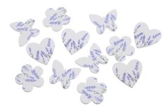 Různé dřevěné výseky 3,5cmL x 0,3cmW x 3-3,5cm - 12ks