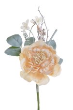Květ umělé pivoňky s doplňky, květ Ø10cm/dl.zápich 23cm_08