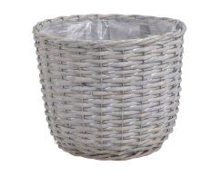 Proutěná nádoba na aranžování s igelitovou výstelkou ∅25cm x 20cmH.