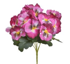 Kytička umělých macešek květ 6cm/dl.32cm