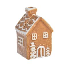 Dekorace porcelánový domek 4,5cmL x 4,5cmW x 7,5cmH