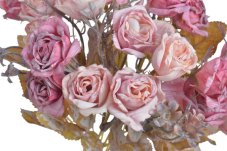Kytice umělých růží 30 cm – růžová
