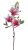 Umělá magnolie s listy - 3 květy Ø 10cm a 2 poupata dl. celkem 65cm