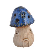 Keramický aromalampion houbička modrá 17,6 cm