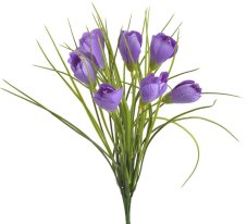 Kytička umělých krokusů - 7 kusů dl. 40 cm