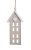 Dekorace dřevěný domek 10xmL x 2,3cmW x 21cmH - závěs