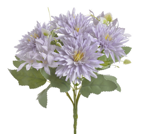 Kytice umělých chryzantém, květ Ø6cm/ kytice dl.34cm