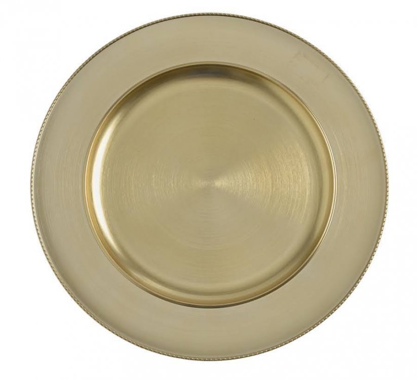 Plastový dekorační talíř Ø 33cm/H 2cm _GLD