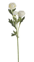 Umělá větvička ranuculus 3 kvítky dl. 41cm