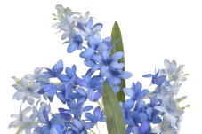 Umělá rozvětvená větvička s květy hortensie dl. 90cm - zápich