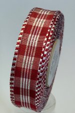 Kostková stuha s vlascem 25mm/25m