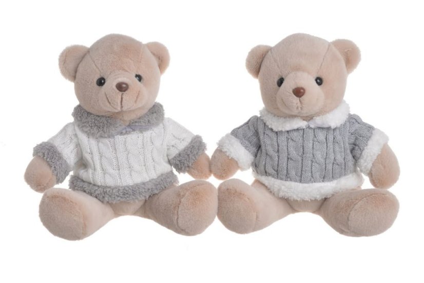 Dekorace sedící plyšový medvěd  22cmLx20cmWx22cmH