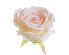 Velká hlavička rozvité umělé růže Ø8cm - 6ks