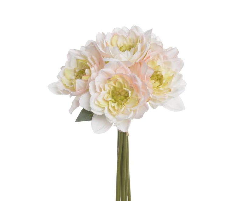 Kytice umělých dahlií, hlavička Ø 10 cm, dl. 30 cm - 7ks