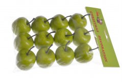 Plastová jablíčka zelená Ø 4 cm - 12ks