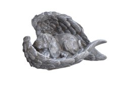 Dekorace pejsek v křídle 12,5 cm L x 7 cm W 7,5cm x  7 cm H