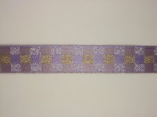 Kostková stuha atlasová jednolící s metaloplastem 2cm/25m