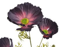 Umělý kvetoucí vlčí mák s listy, květ Ø 8cm, dl. 72cm