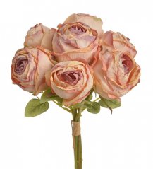 Svazek umělých růží - sušený vzhled, 7 stonků, 30 cm barva 01