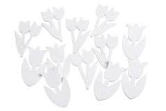 Dřevěný tulipán 7cm - výsek 12ks