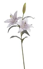 Umělá kvetoucí lilie 2 květy, květ Ø 14cm dl. 61cm