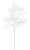 Větvička umělého kapradí 95cm - bílá 01