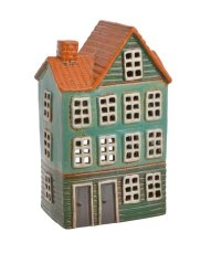 Keramický domek - svícen na light svíčku 15cmLx10cmWx23,5cmH