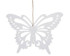 Dekorace dřevěný motýl 30cmL x 0,5cmW x 21cmH - závěs