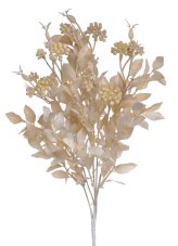 Umělá rostlina  kvetoucí zeleň dl. 34cm 5 výhonů - zápich