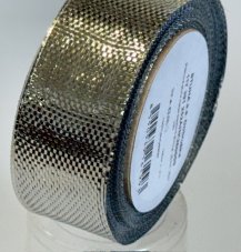 Plátnová stuha s metaloplastem lámová 25mm/25m