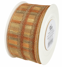 Kostková stuha s metalickým efektem a drátem 40 mm × 25 m