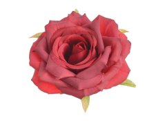 Velká hlavička umělé rozvité růže Ø 8cm, 12ks, barva 08A