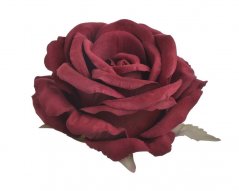 Velká hlavička polorozvité umělé růže 11 cm 6ks