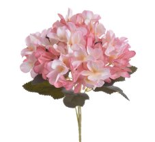 Kytice umělých  hortenzií s lístky dl.celkem 29cm