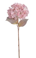 Umělá hortenzie s listy, hlava Ø 20 cm, dl. 70 cm