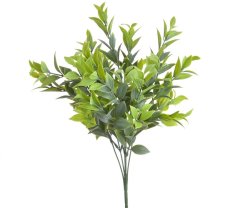 Keřík umělých olistěných větviček, 5 výhonů - dl. 38cm