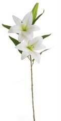 Umělá kvetoucí lilie 2 květy 17cm, dl. 90cm