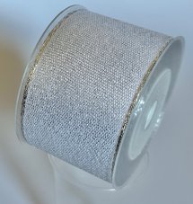 Jednobarevná tkaná stuha s metaloplastem 6cm/dl.15m