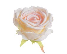 Velká hlavička rozvité umělé růže Ø8cm - 6ks