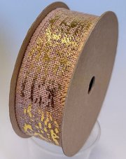 Jutová tužená stuha s metaloplastem 4cm/dl.15m