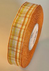 Kostková stuha se vzorem a drátkem 2,5cm/25m