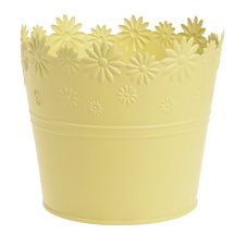 Plechová nádoba žlutá 16cm