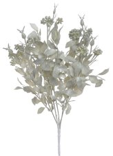 Umělá rostlina  kvetoucí zeleň dl. 34cm 5 výhonů - zápich