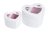 Sada Flower box ve tvaru srdce 16x17,5xH12cm,12x13xH8cm - 2ks NATURAL