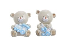 Dekorace figurka medvídka s hračkou 4,5cm - polyresin