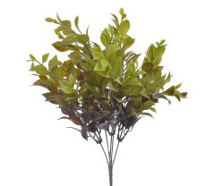 Keřík umělých olistěných větviček, 5 výhonů - dl. 38cm