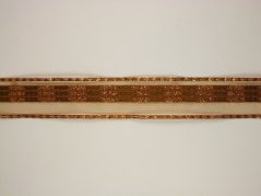 Plátnová stuha se vzorem, monofilem, metaloplastem a drátem 2,5cm/25m