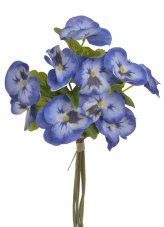 Jarní umělé květiny - svazek macešek květ 6 cm, celkem dl. 29 cm
